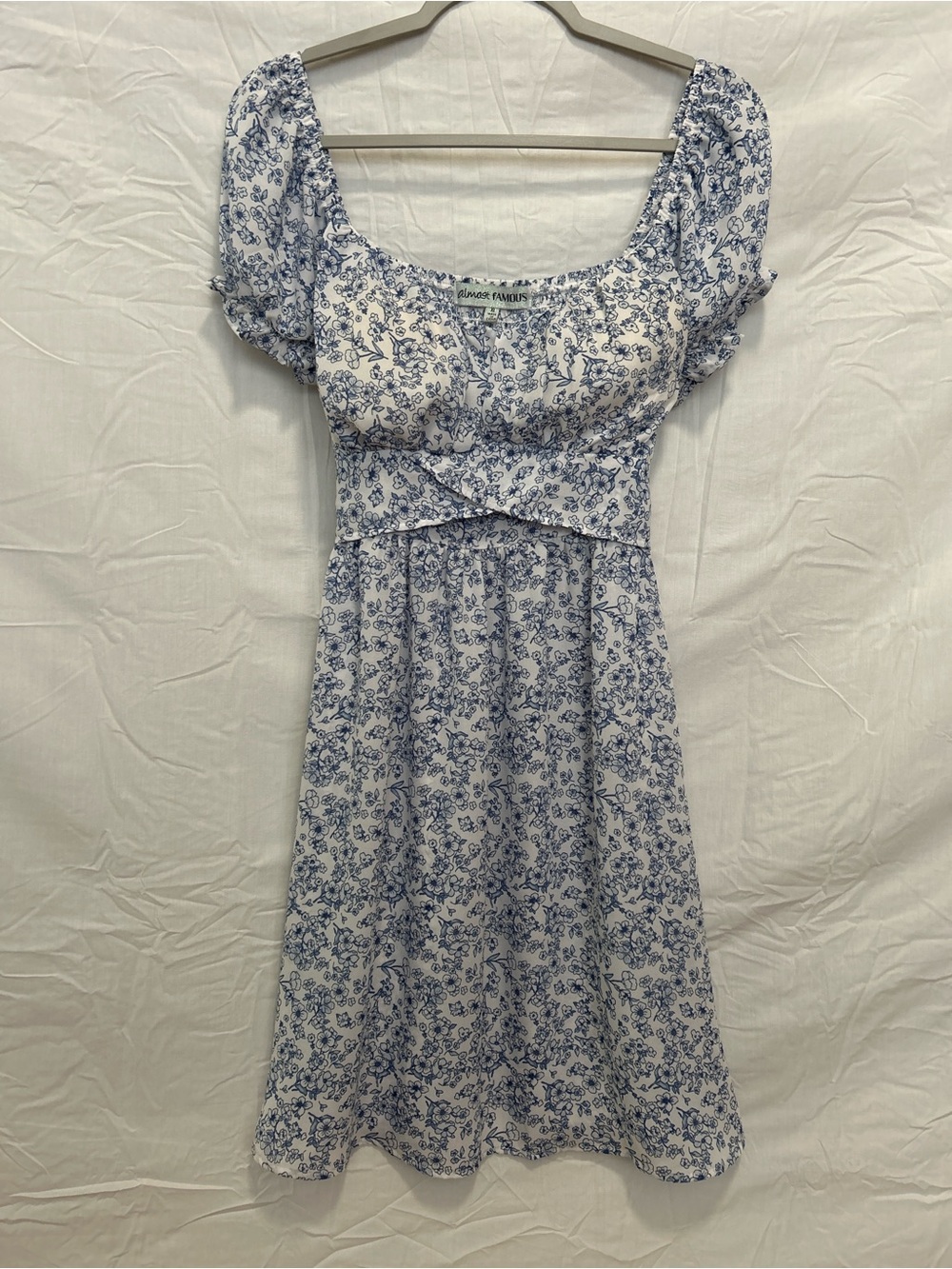 Almost Famous Blue & White Floral Dress | Size XL